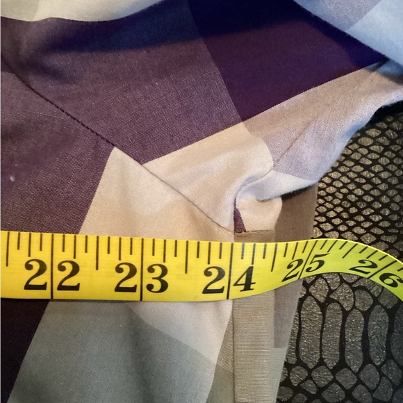 Kim Rogers Checkered Blouse in Purple and Tan, Plus Size 18 (2X) - Picture 7 of 7